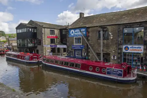 Skipton and Canal Boat